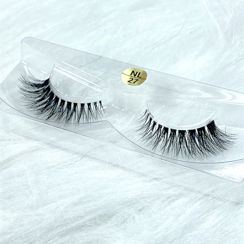 NEW short Mink Lashes 3D Mink Eyelashes Invisible Band Natural Black Mink False Eyelash Full Strip cilios posticos Reusable