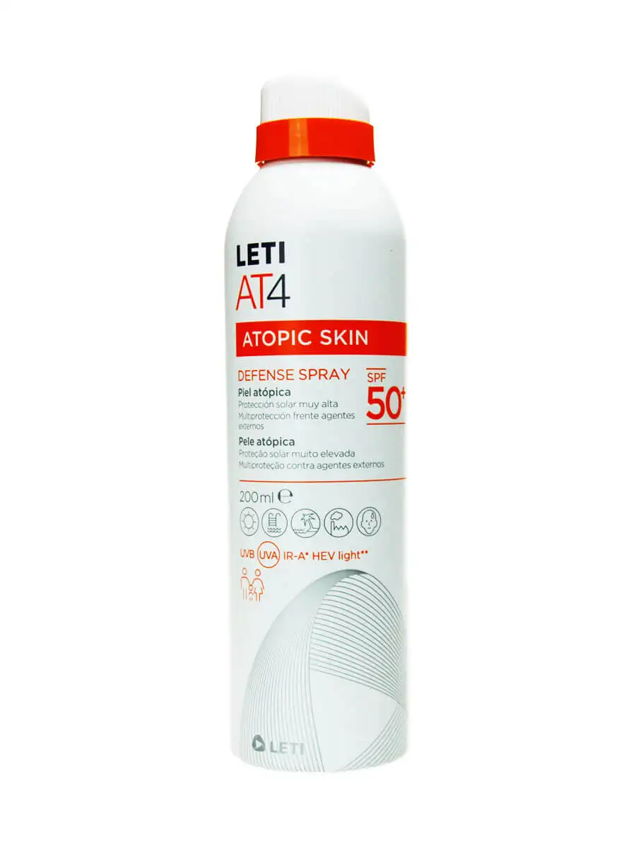 Leti at 4 atopic skin defense spf spray 50 + 200ml-very high sun protection for atopic skin with 50 + spf and 200ml spray for easy application