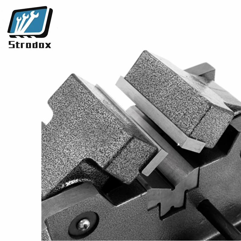 V-Shaped Vise จมูกแบนคีมหนีบศูนย์ทรงกระบอก Vise Bench Vise Heavy Duty เครื่อง Precision Vise