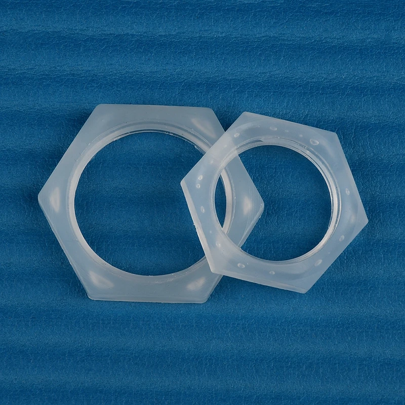 Tuerca hexagonal de plástico PP de grado alimenticio, M6 de rosca M8, M10, M12, M14, M16/G1/8, G1/4, G3/8, G1/2, G3/4, piezas estándar de sujeción,