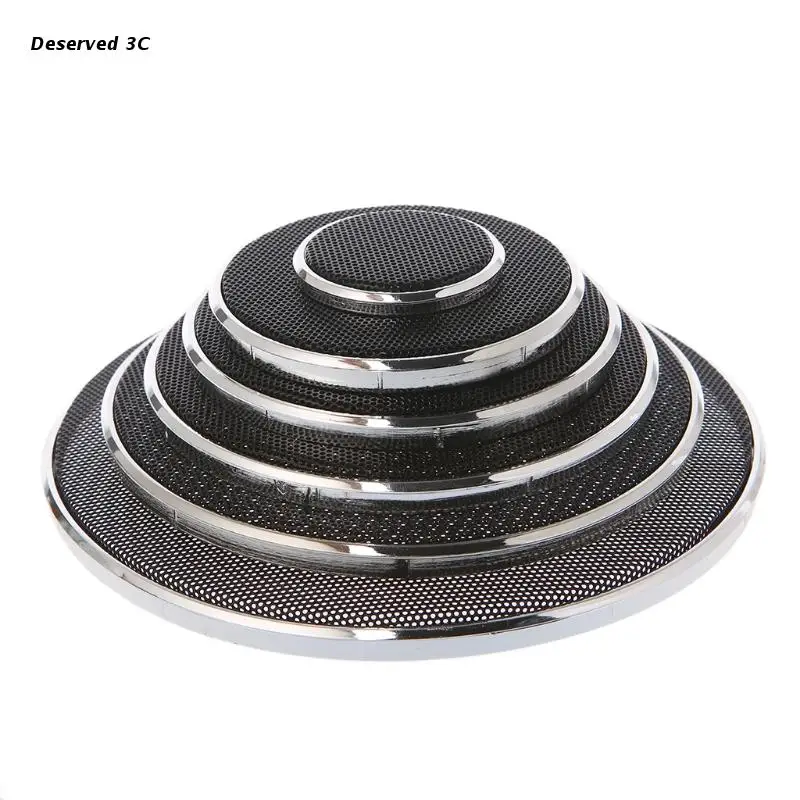 2 Pcs 1/2/3/4/5/6 Inch Speaker Steel Mesh Round Grill Protective Cover Circle