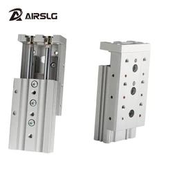 Pneumatic MXS Series Rail Slide Air Cylinder MXS20-10 MXS20-20 MXS20-30 MXS20-40 MXS20-50  MXS20-75 MXS20-100 MXS20-125 20-150