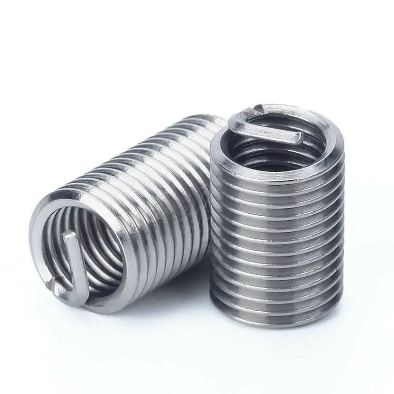 304 Stainless Steel Thread Repair Insert Wire Screw Sleeve Helicoil Fastener Accessories For Hardware Repair Tool M2 M2.5-M16
