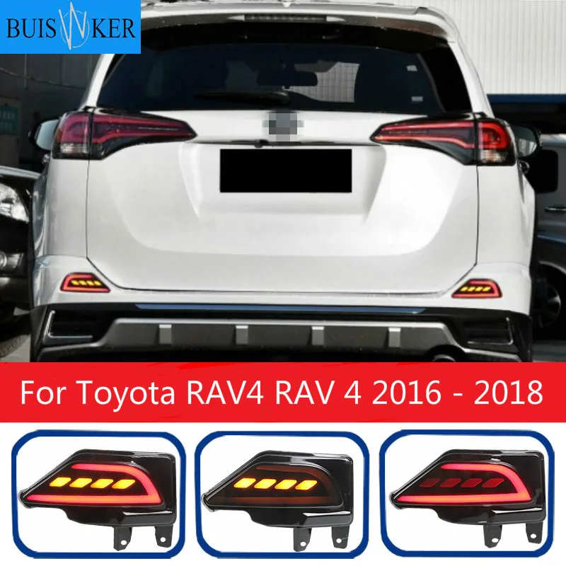 

Multi-functions LED Rear Bumper Light Fog Lamp Brake Light Dynamic Turn Signal Reverse Light For Toyota RAV4 RAV 4 2016 - 2018