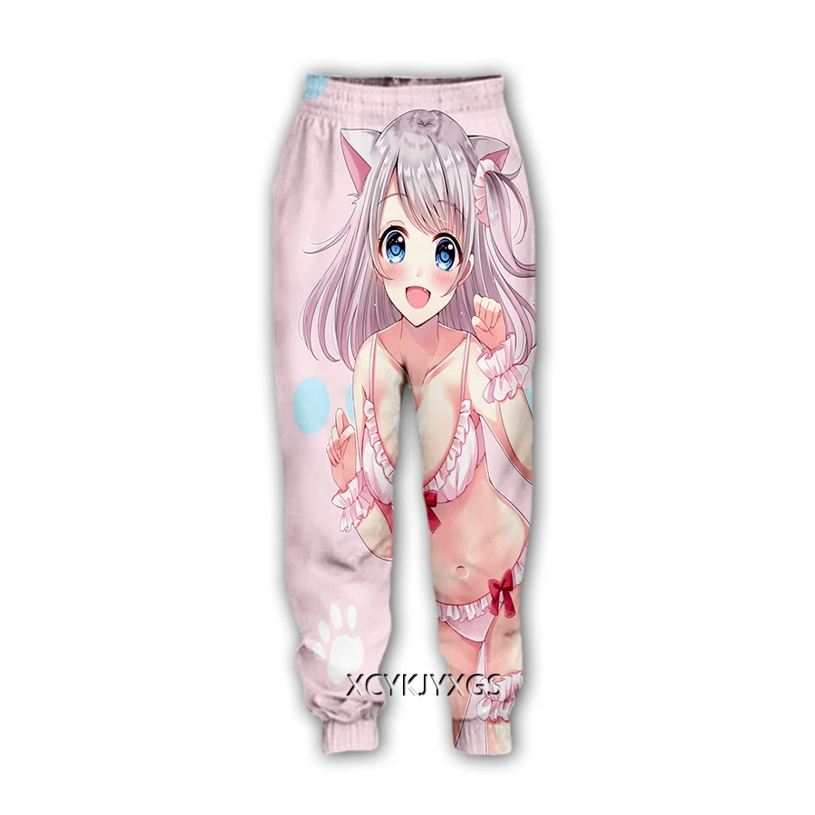 Xinchenyuan 3D ใหม่ผู้ชาย/ผู้หญิงการ์ตูน Anime Girl พิมพ์สบายๆกางเกง Sweatpants กางเกงผู้ชายขาสามส่วน Sweatpants กางเกงขายาวใส่วิ่ง K119