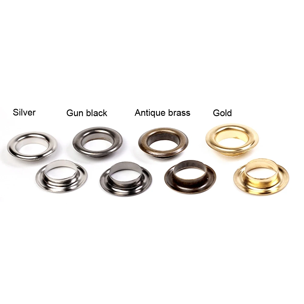 10sets Brass Eyelets with Washer 20mm 25mm 30mm 40mm Leather Craft Grommet Clothing Repair Anti-Rust Round Eye Rings