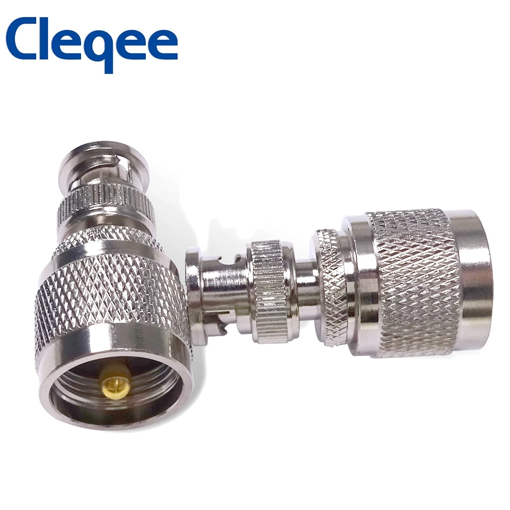 Cleqee 1PC BNC 남성 UHF PL259 남성 플러그 RF 어댑터 커넥터 동축 라디오 안테나 액세서리 C20065