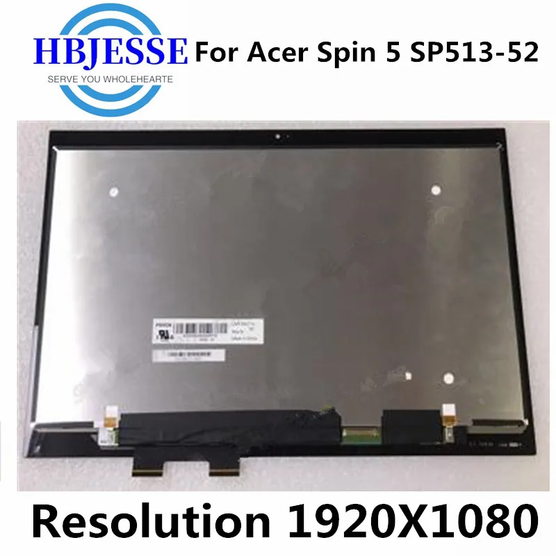 Imagem -02 - Tela Lcd Original Conjunto Digitalizador de Vidro Touch Acer Spin Sp51352 Sp513-52n N17w2 1920x1080 Fhd 30 Pinos 13.3
