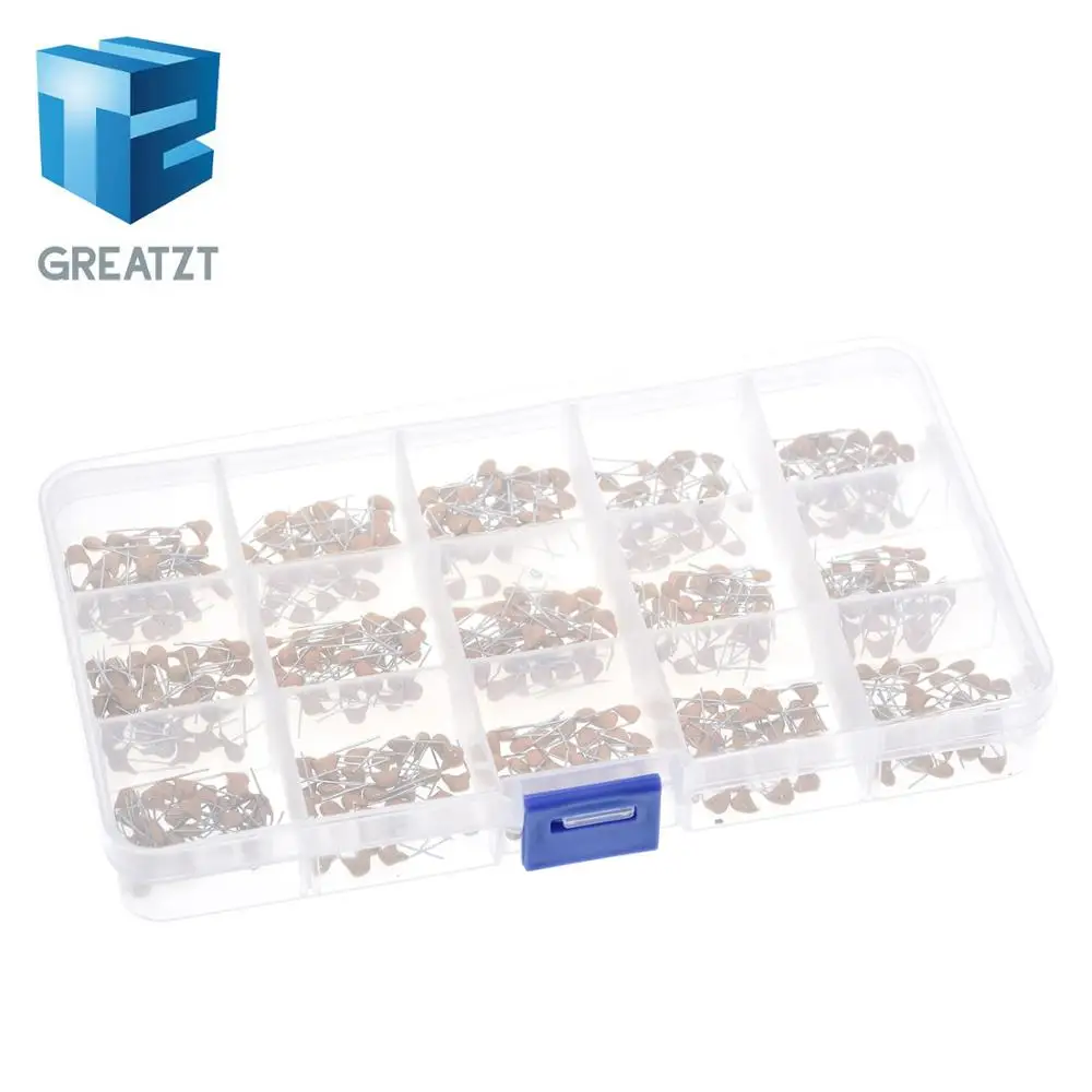 

450pcs 15 Value Ceramic Capacitor Set 50v Multi-layer Assortment Box 10pf To 100nf Electronic Components Capacitor Kit 024