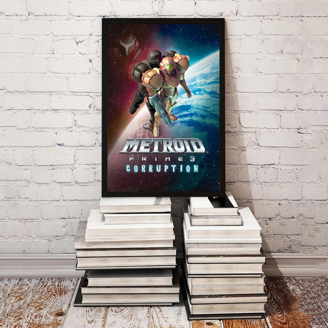 Super Metroid Game Poster PC,PS4,Exclusive Role-playing RPG Classic Game Canvas Custom Poster Alternative Artwork Gift