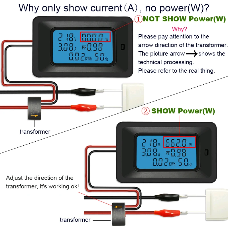 AC 22KW 85~250V 100A Digital Voltage Meters indicator Power Energy Voltmeter Ammeter current Amps Volt wattmeter tester detector