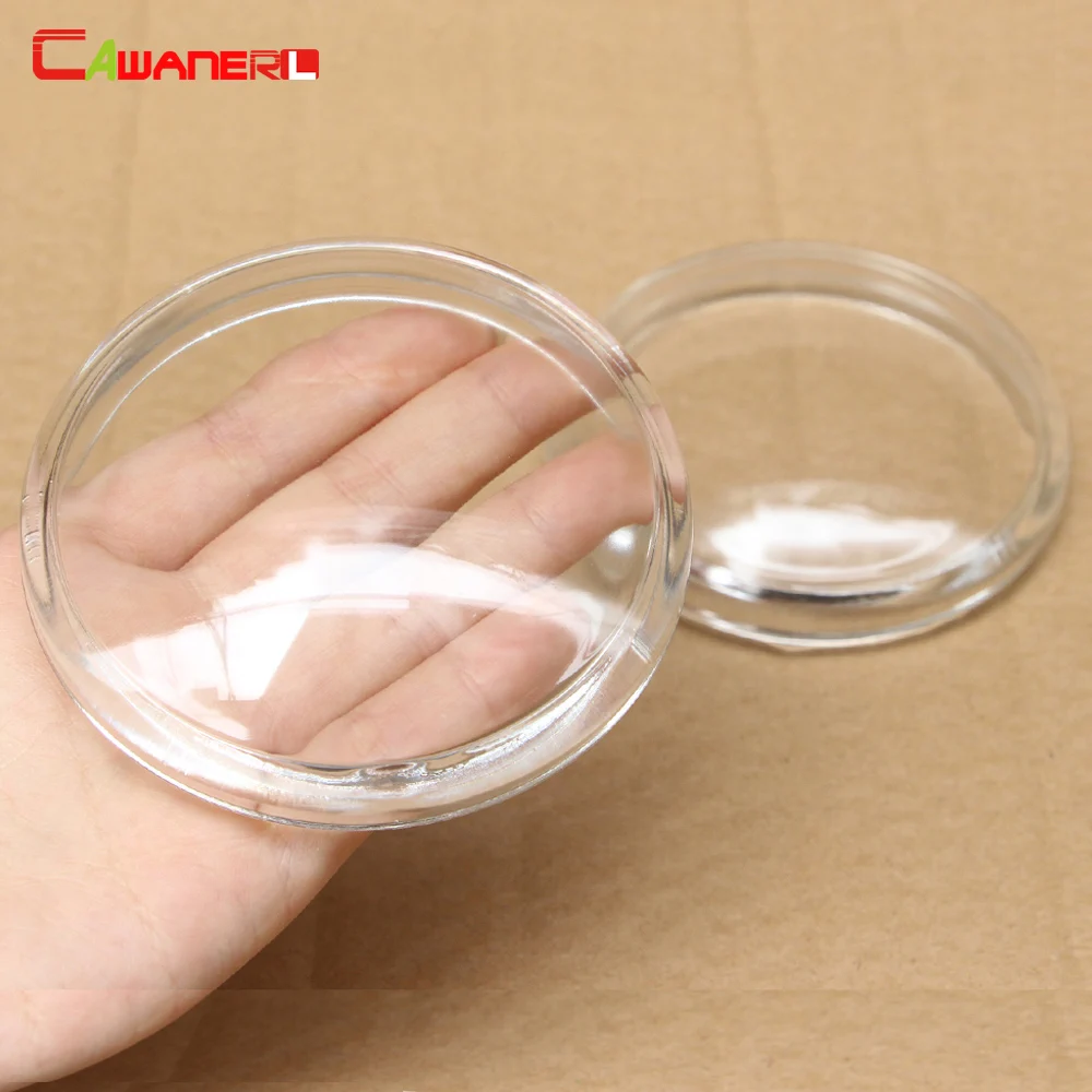 Cawanerl For Ciroen C-Crosser Xsara Berlingo C1 C3 C4 C5 C6 DS4 DS5 DS3 Car Fog Light Glass Cover Lens Round 90mm