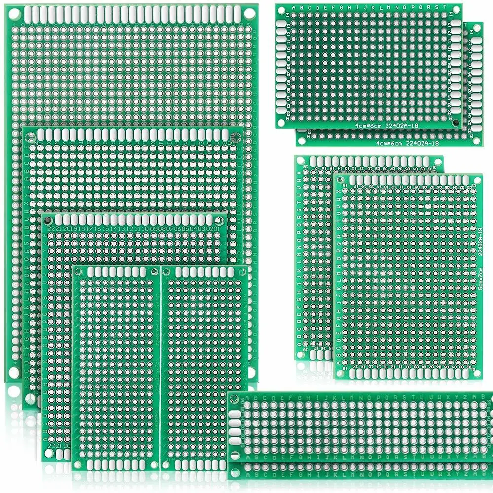 Double-Side PCB Kit Universal Board Prototype PCB Universal Printed Circuit Board for Electronic DIY Kit 11 PCS for Arduino