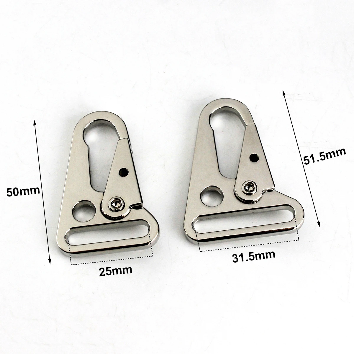 1pcs Metal Olecranon Hook Buckles Trigger Clips Buckles for Leather Strap/ Belt Bag Backpack Webbing Pet Leash Hooks 3 Sizes