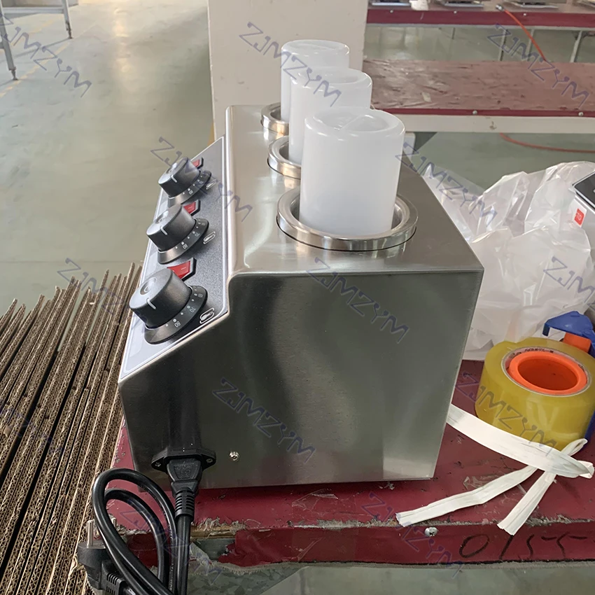 Molho elétrico Garrafas Aquecedor, Topping Dispenser, Aço inoxidável, Comercial, Queijo quente, Chocolate, OY-QK-3