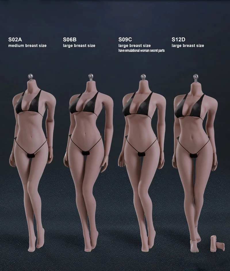 1/6 échelle SFD Suntan peau bricolage femme figurines corps accessoires grand 27 cm BJD figurine poupée en Silicone souple modèle jouets C1204