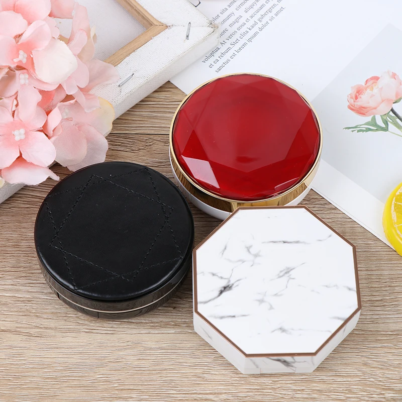 1PC Empty Air Cushion Puff Box Powder Sponge Mirror Portable Cosmetic Makeup Case Container for BB Cream Foundation DIY Box