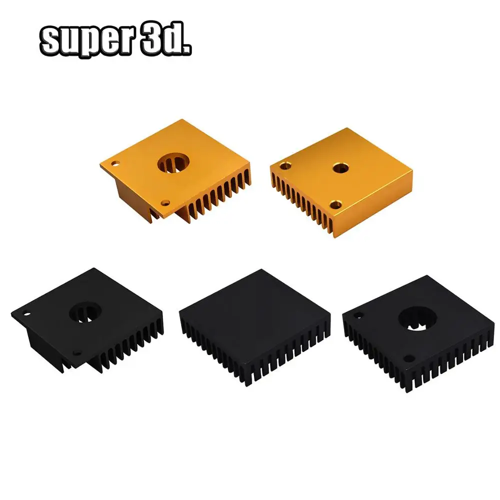 3D Printer Aluminum Motor Heatsink Black Gold Radiator 40 x 40 x 10mm for 42 stepper motor MK7/MK8 Extruder Heat Sink