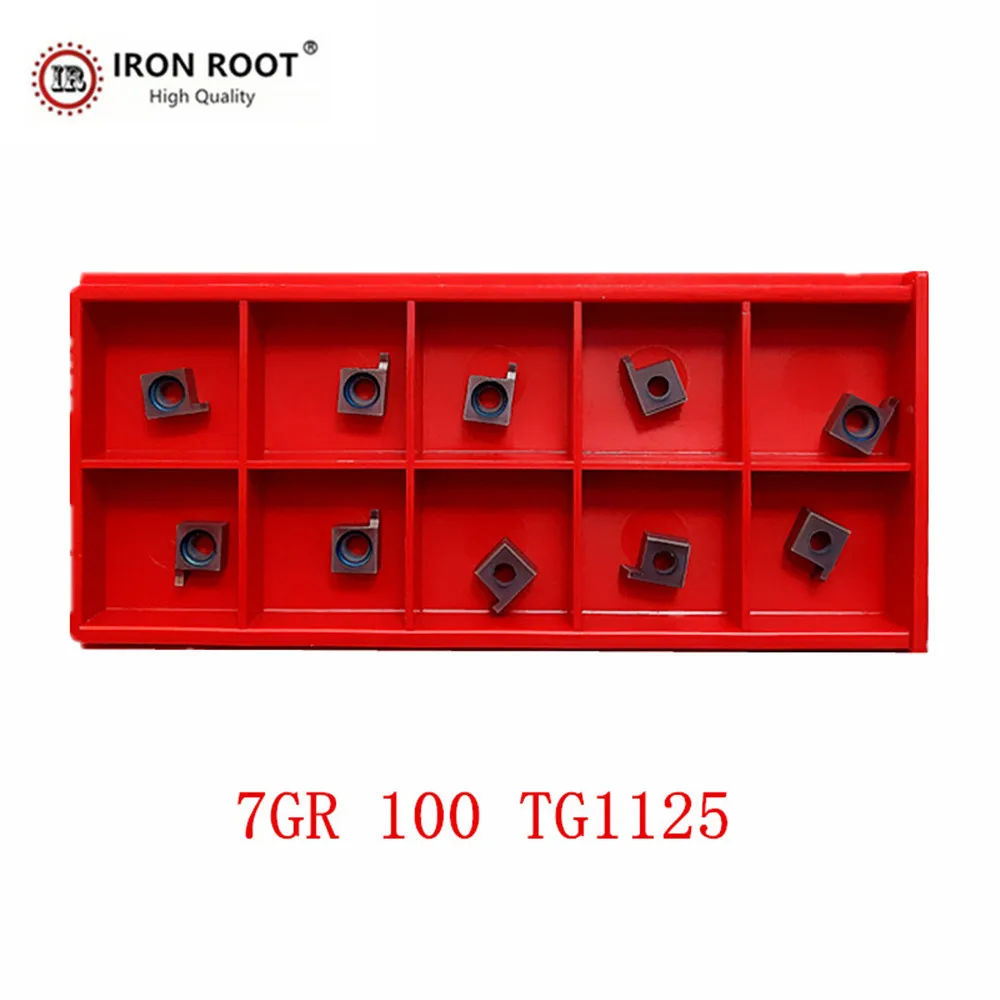 7GR 100 150 200 TG1125 IRON ROOT CNC Metal Lathe Tool Grooving Carbide Inserts For SNGR Tool Holders For Steel, Stainless Steel