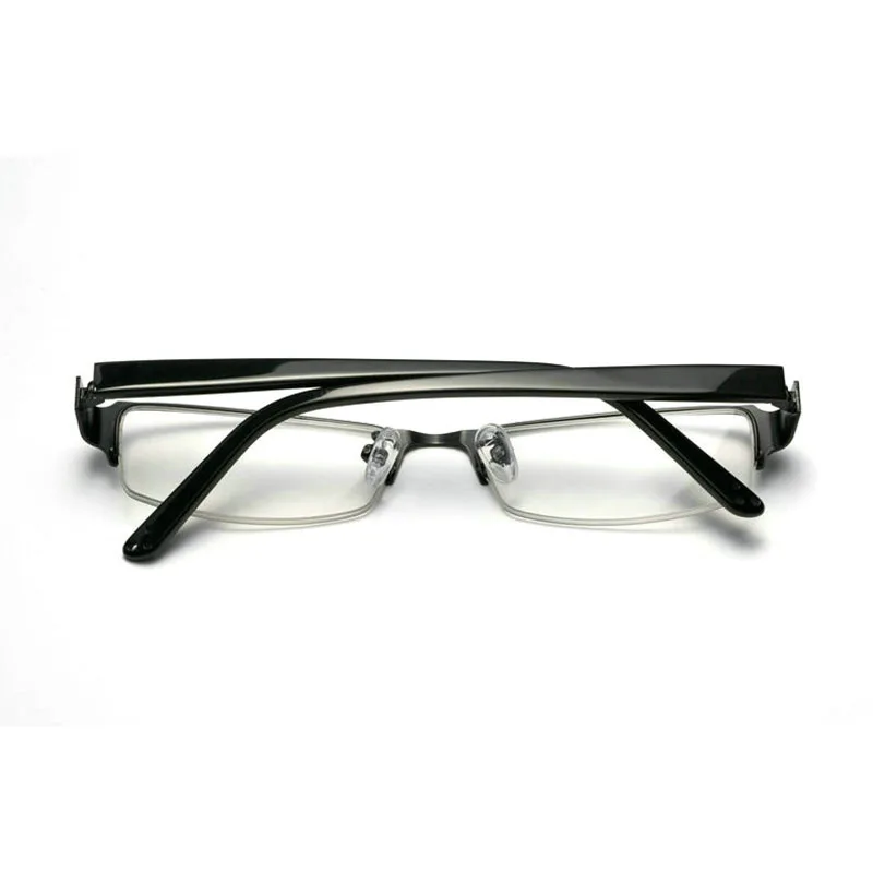 BCLEAR Classic Half-Rim Alloy Eyeglasses Frame Brand Designer Business Men Frame Spectacle Glasses Spring Hinge On Acetate Legs