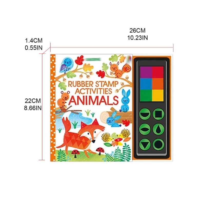 7Styles Cute Animal Paint Learning Notebook Finger Graffiti Painting Picture Book Pigment Washable Color Children Baby Drawing