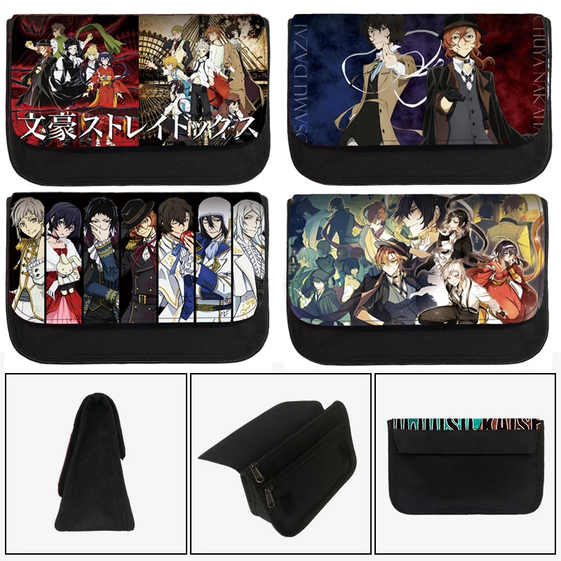 Astuccio per matite Anime Bungou Stray Dogs per adolescenti studente borsa cosmetica per bambini materiale scolastico portatile custodia per penna