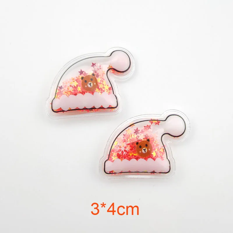 30 Stück/Los PVC-Weihnachtsserie Füllpailletten-Applikationen für Kinder-Haarspangen oder Taschen- und Schuhaccessoires – Detail 9