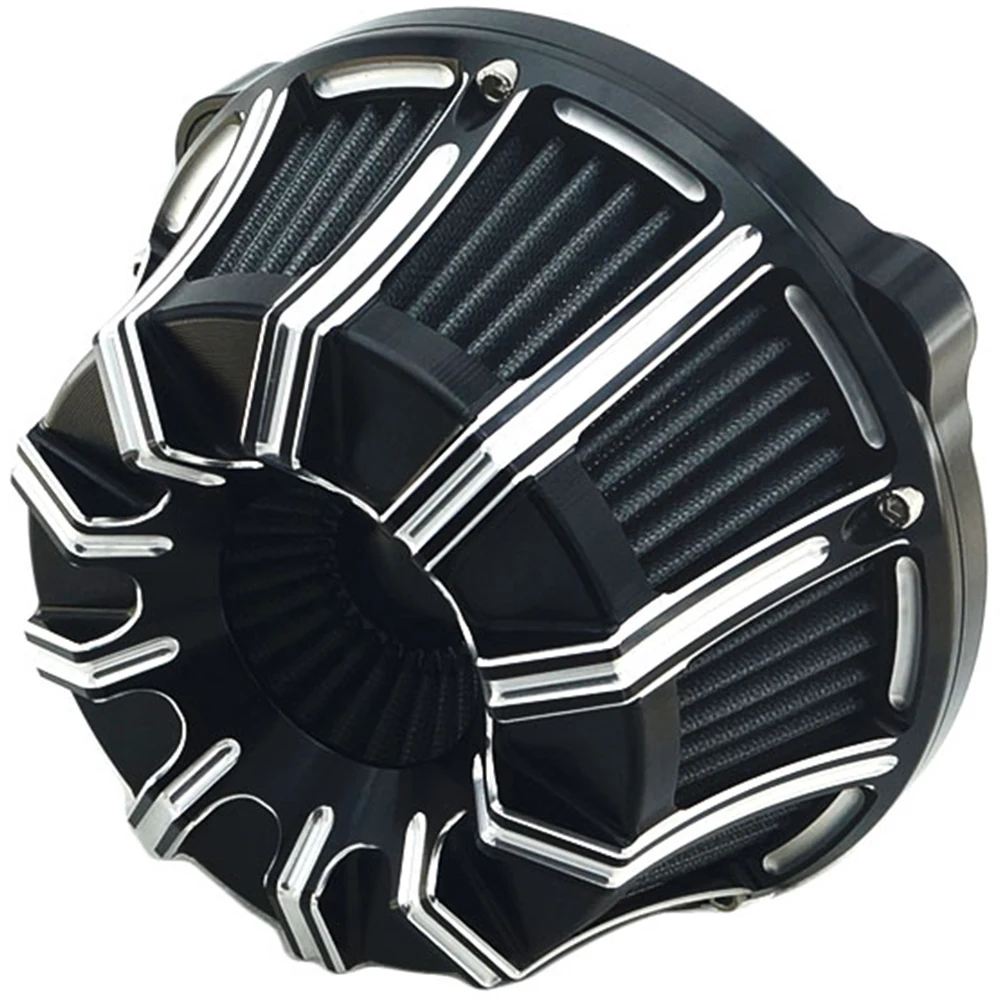 

Air Cleaner Cnc Cut Filter Motorcycle Intake Kit Black for Harley Dyna 2000 - 2017 Softail 2000 - 2015 Touring 2000 - 2007