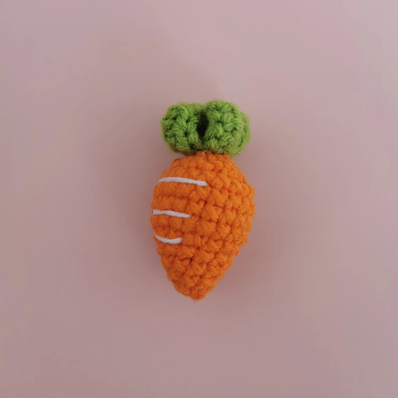 Cute Cartoon Knitted Accessories DIY Accessory Hand Crochet Baby Infant Toys Cloth Hat Decorations Carrot Strawberry Bear