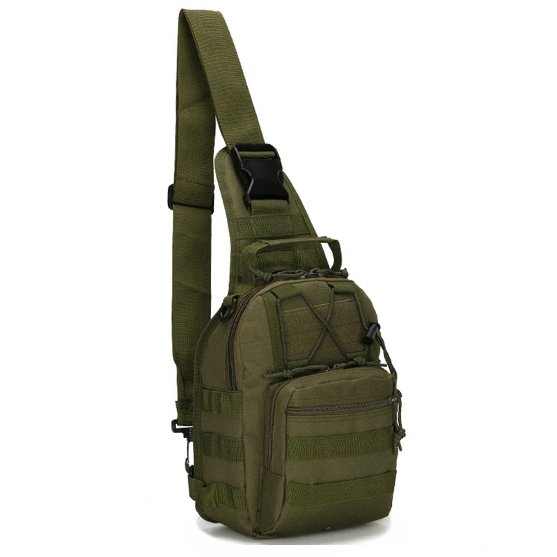 Sac à bandoulière tactique Oxford étanche 800D, petit sac de poitrine, sac à dos de sport de plein air pour la chasse, la randonnée et le Camping