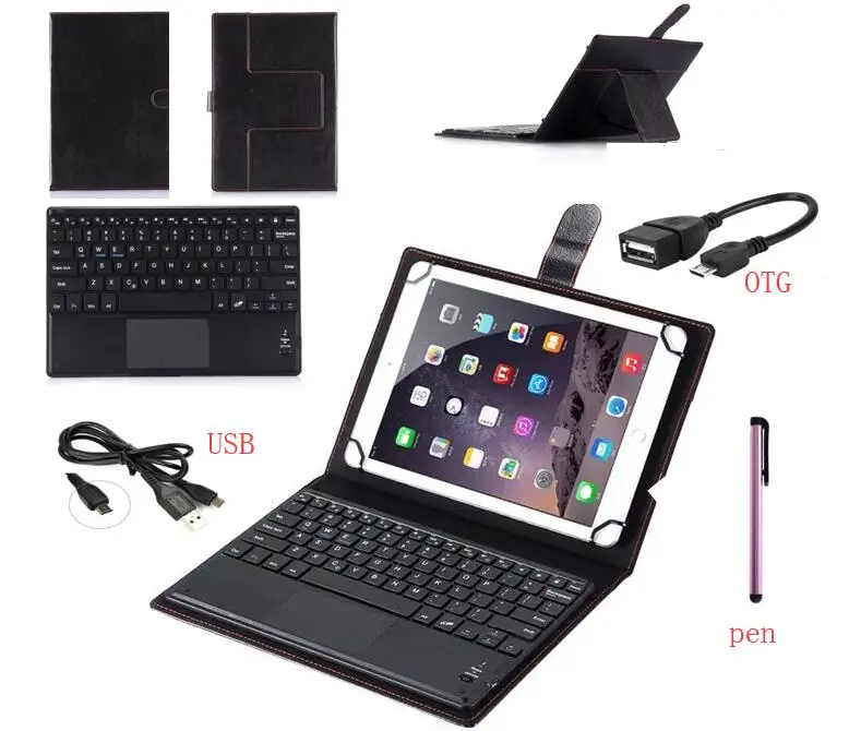 Funda protectora con teclado Bluetooth y bolígrafo para Ipad, carcasa para tableta de 8th 7th de 10,2 pulgadas, Apple Ipad 10,2