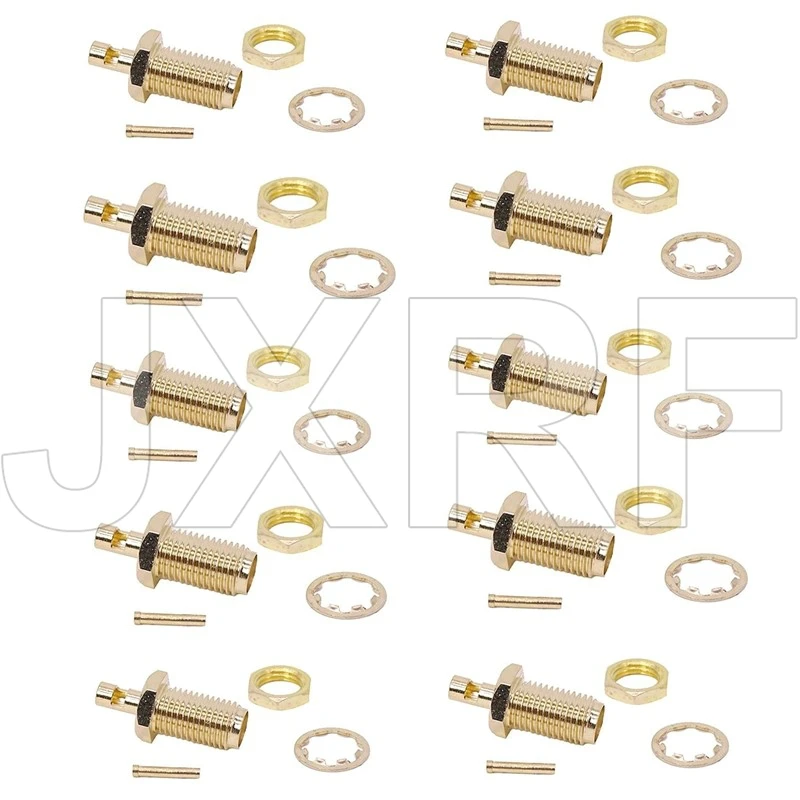 

10PCS RF connector SMA Female solder for RG405 Coaxial Cable fast ship