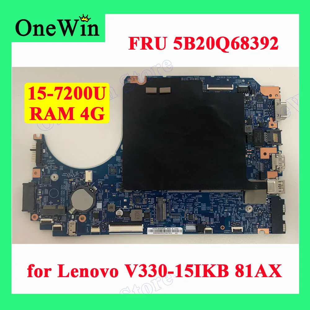 FRU 5B20Q68392 for V330-15IKB 81AX Lenovo Laptop Mainboard Integrated LV315KB MB 17807-3M 448.0DC12.003M Test CPU 15-7200 4G RAM