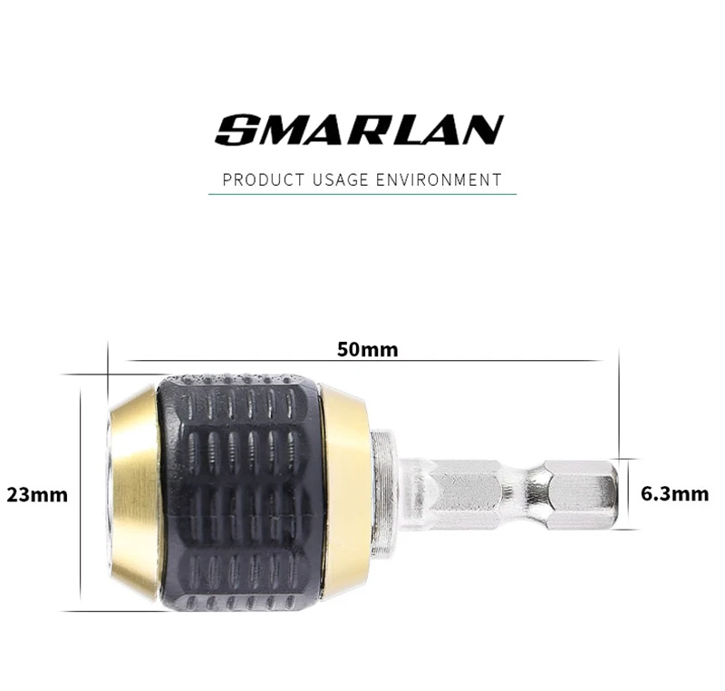 SMARLAN 60MM Hexagonal Shank Quick Coupling Drill Bits Adapter Chucks Convertor Socket Impact Tool For Woodworking/Metalwork