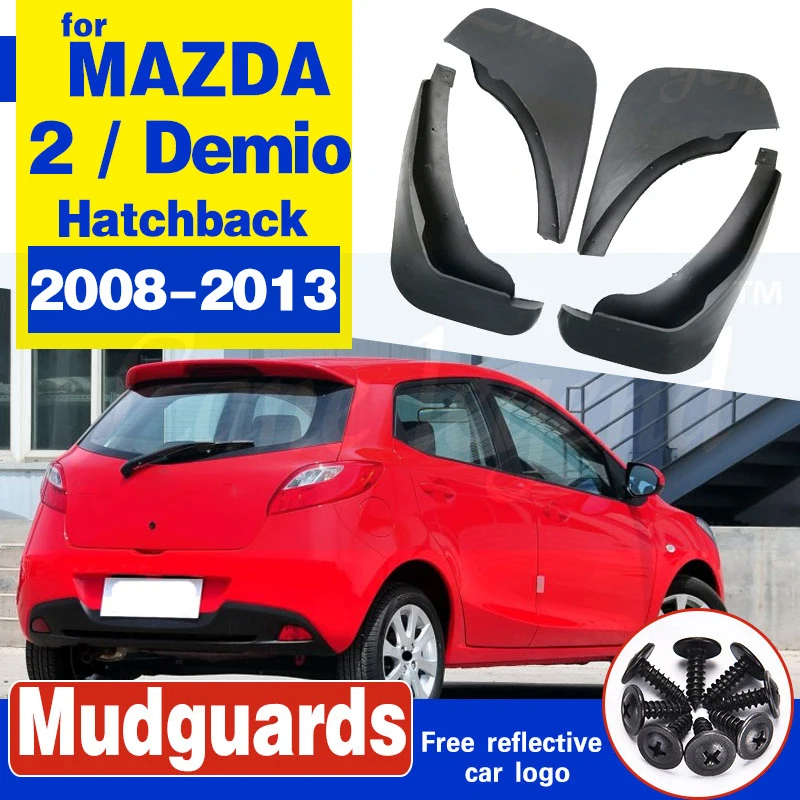 Mud Flaps For Mazda 2 / Demio 2008-2013 GE Hatch Hatchback Mudflaps Splash Guards Mud Flap Mudguards Fender 2009 2010 2011 2012