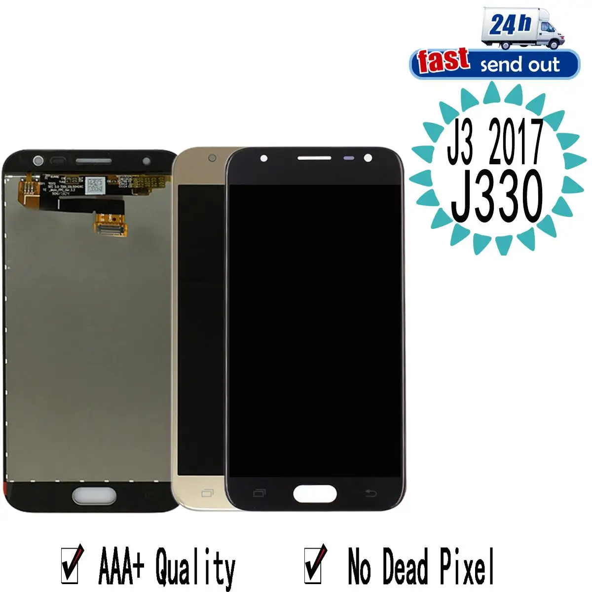 5.0'' J330 LCD For Samsung Galaxy J3 2017 J330 LCD Display J330F J330H Touch Screen Tested Digitizer Assembly