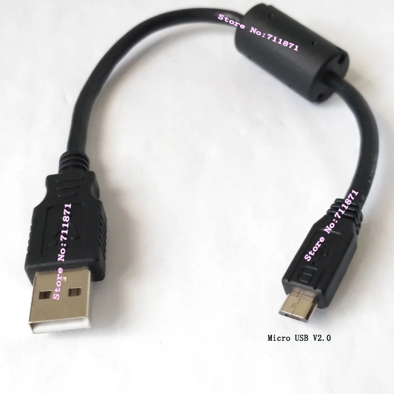 Anti interference short 25cm A Male to Micro B Male USB2.0 Cable Line With Magnetic Ring Usb2.0 A Male Micro Usb V2.0 Male Line