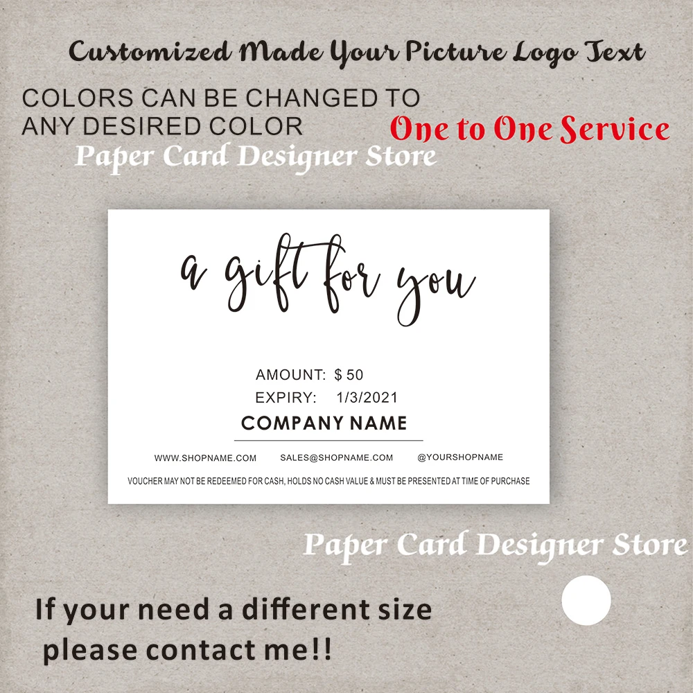 Custom Gift Card, Gift Certificate Editable Gift Voucher, Personalized Gift Card template, DIY Shop Voucher ,Coupons Gift