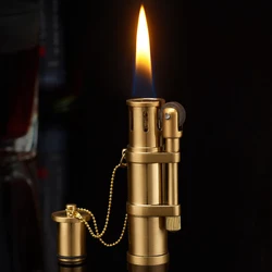 Vintage Windproof Kerosene Lighters Flame Retro Metal Grinding Wheel Petrol Old Trenches Flint Cigarette Lighter Smoker Gadgets