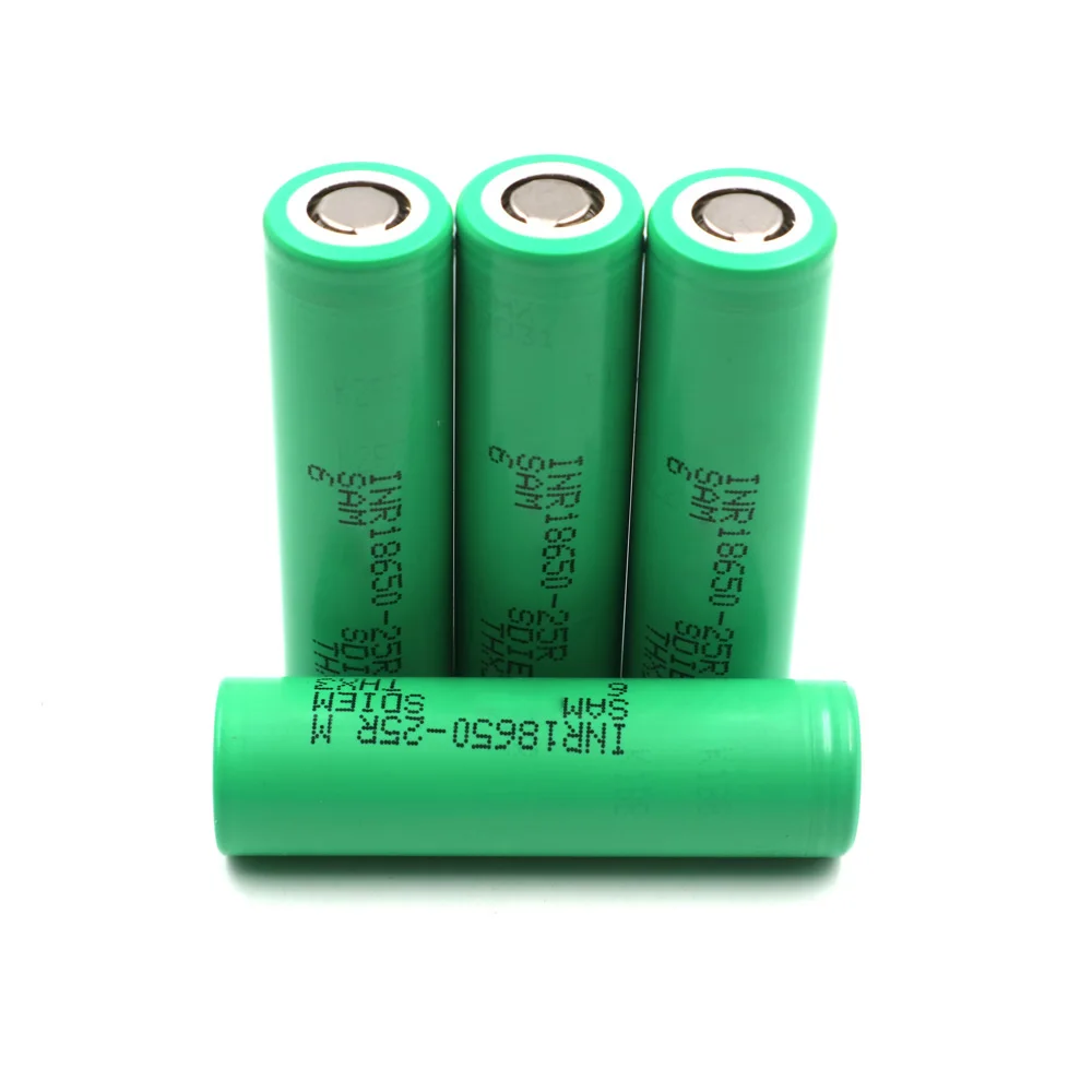 C&P 2500mAh 25R 5 PCS Lithum 18650 3.6V Rechargeable Power Tool Battery Discharge Current 20A 8C 3.7V Li-Ion China New