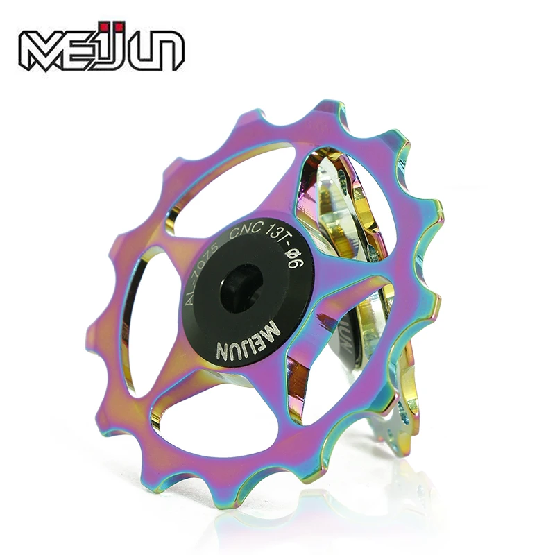 

2pcs MEIJUN MTB Road Bike Bearing Pulley 7005 Aluminum Alloy Rear Derailleur 11T 13T Guide wheel Bearing Jockey Wheel