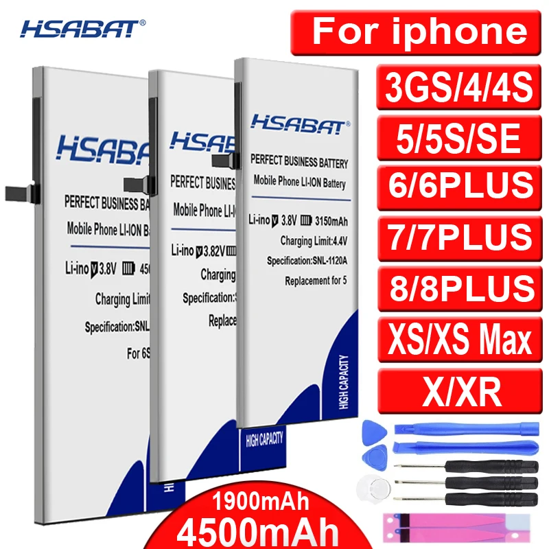 100% بطارية جديدة آيفون 13 X XS XR 3GS SE 4 4S 5 5s 5C 6 6S 7 7S 8 8S SE II 2 11 Pro Max 6S plus/7 8 Plus/ XS MAX 13 mini