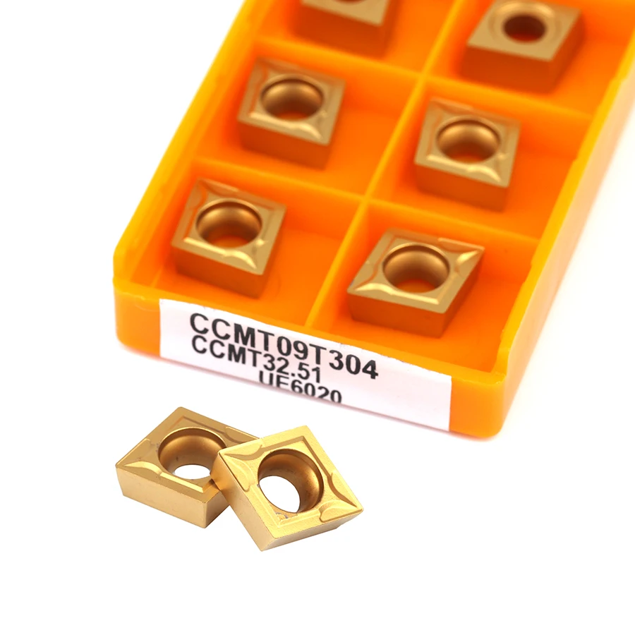 CCMT09T304 VP15TF UE6020 US735 CCMT09T308 VP15TF UE6020 US735 الداخلية مقحمة تقطيع تحول المخرطة باستخدام الحساب الآلي أداة كربيد سبائك شفرة