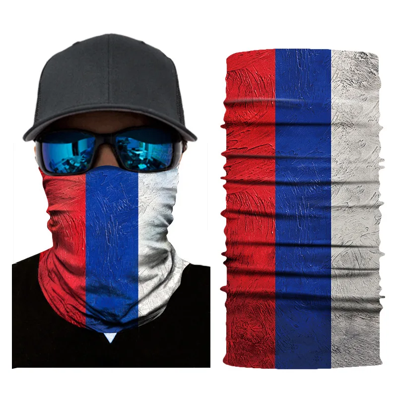 National Flag Magic Scarf Men Cycling Seamless Balaclava Head Scarves Outdoor Sports Headband Neck Warmer Bandanas Face Mesh