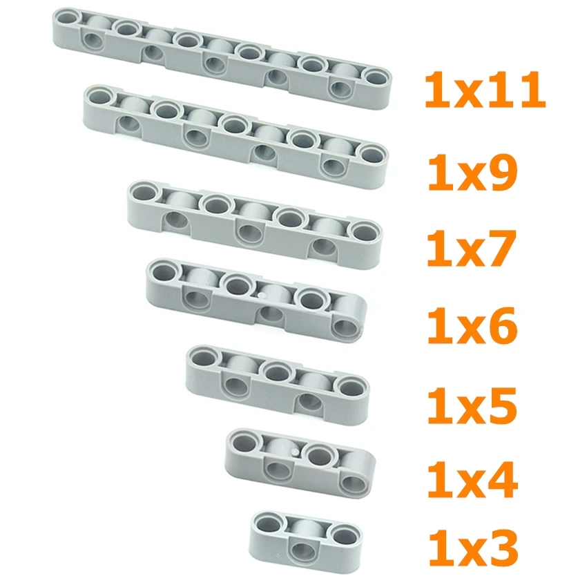 Building Blocks MOC Technical Liftarm Beam Thick Hole 1x3 1x4 1x5 1x6 1x7 1x9 1x11 Studless Liftarm Truck Crane Replace Parts