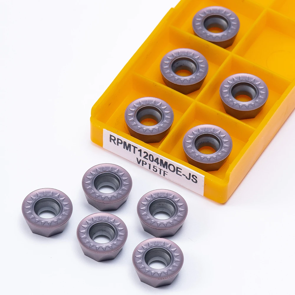 10PCS Carbide Insert RPMT1204 MOE JS VP15TF Internal Turning Tool for Stainless Steel Cast Iron  High Precision CNC Lathe Tools