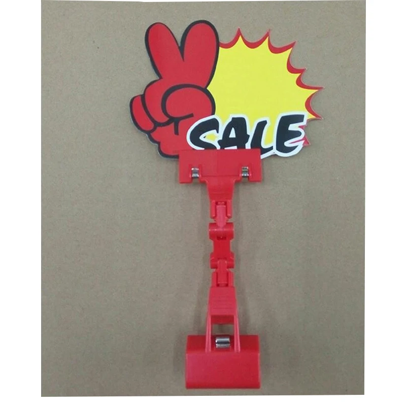 Pop Sign Card Display Clip, Price Tags Holder, Card Holder, Memo Clip, manipulator Clip, Advertising Label Clamp, 10Pcs