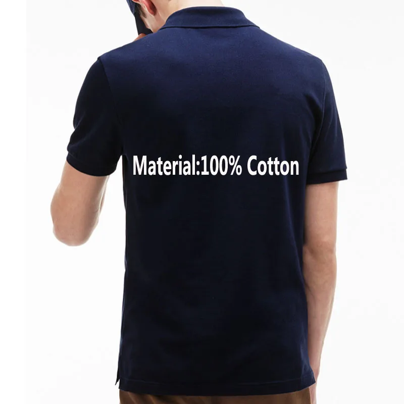 100% Cotton Men\'s Polo Shirts Summer High Quality Casual Short Sleeve Embroidery Design Polos Hommes Men Clothing Tops XS-5XL