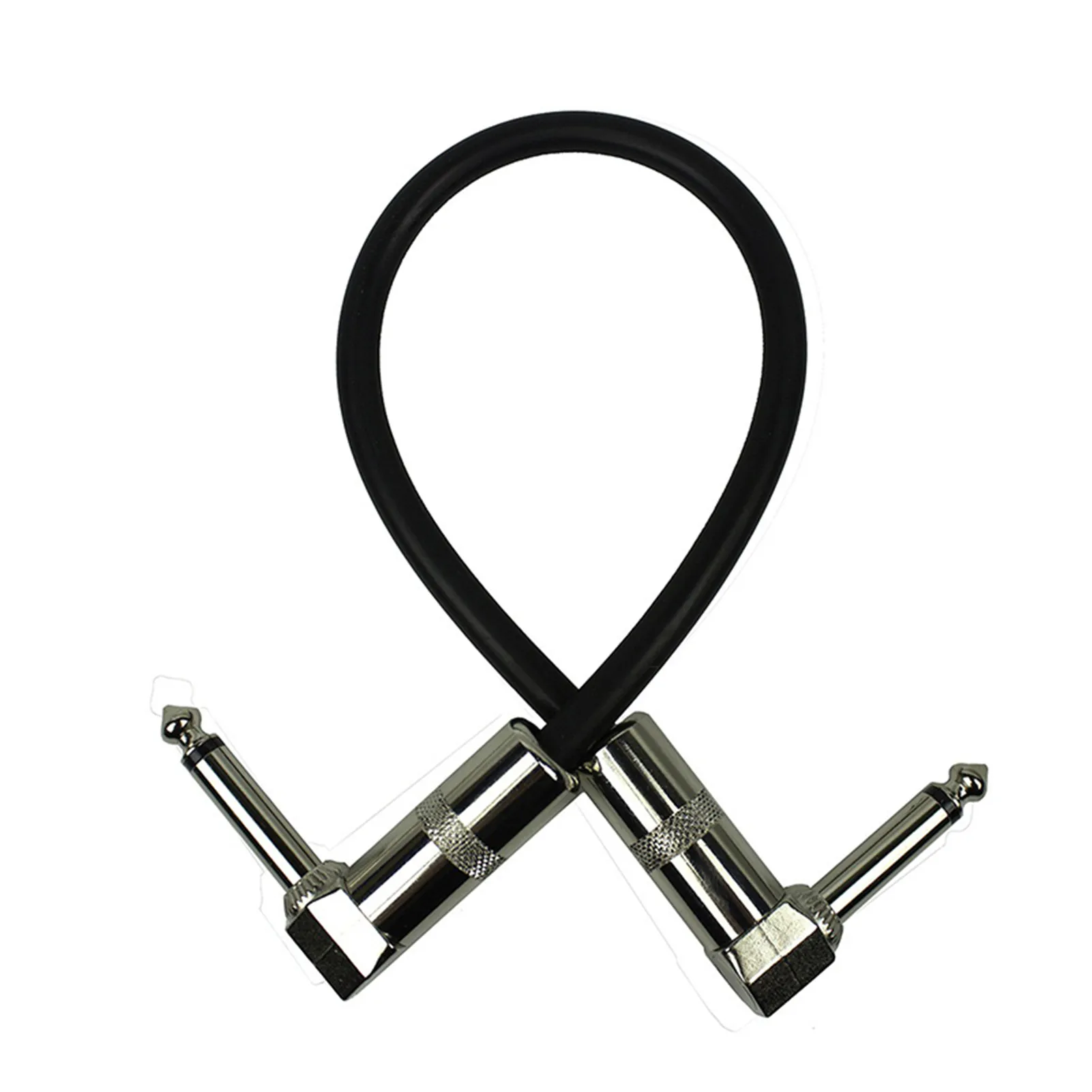 15/30cm Gitarre Patch Kabel Gitarre Effekt Pedal Kabel Rechten Winkel Dual Abgeschirmt Ultra Flexible Kabel 1pc zufällige Farbe Niedrigen Lärm