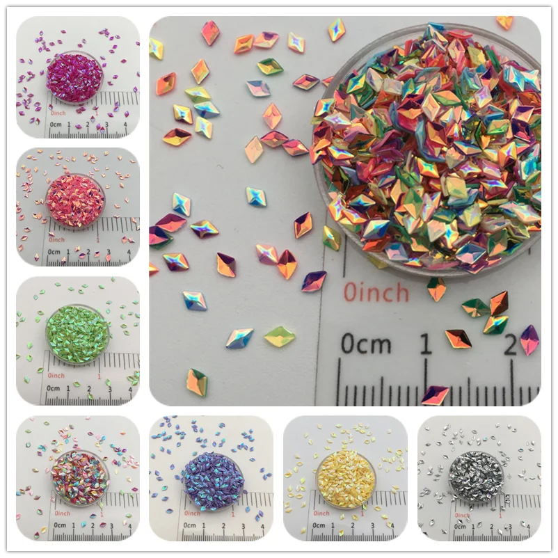 30g 2x4mm 3d Rhombus Sequins Glitter Paillettes For DIY Nail Craft,Craft Making, Wedding Decoration confetti Wholesale